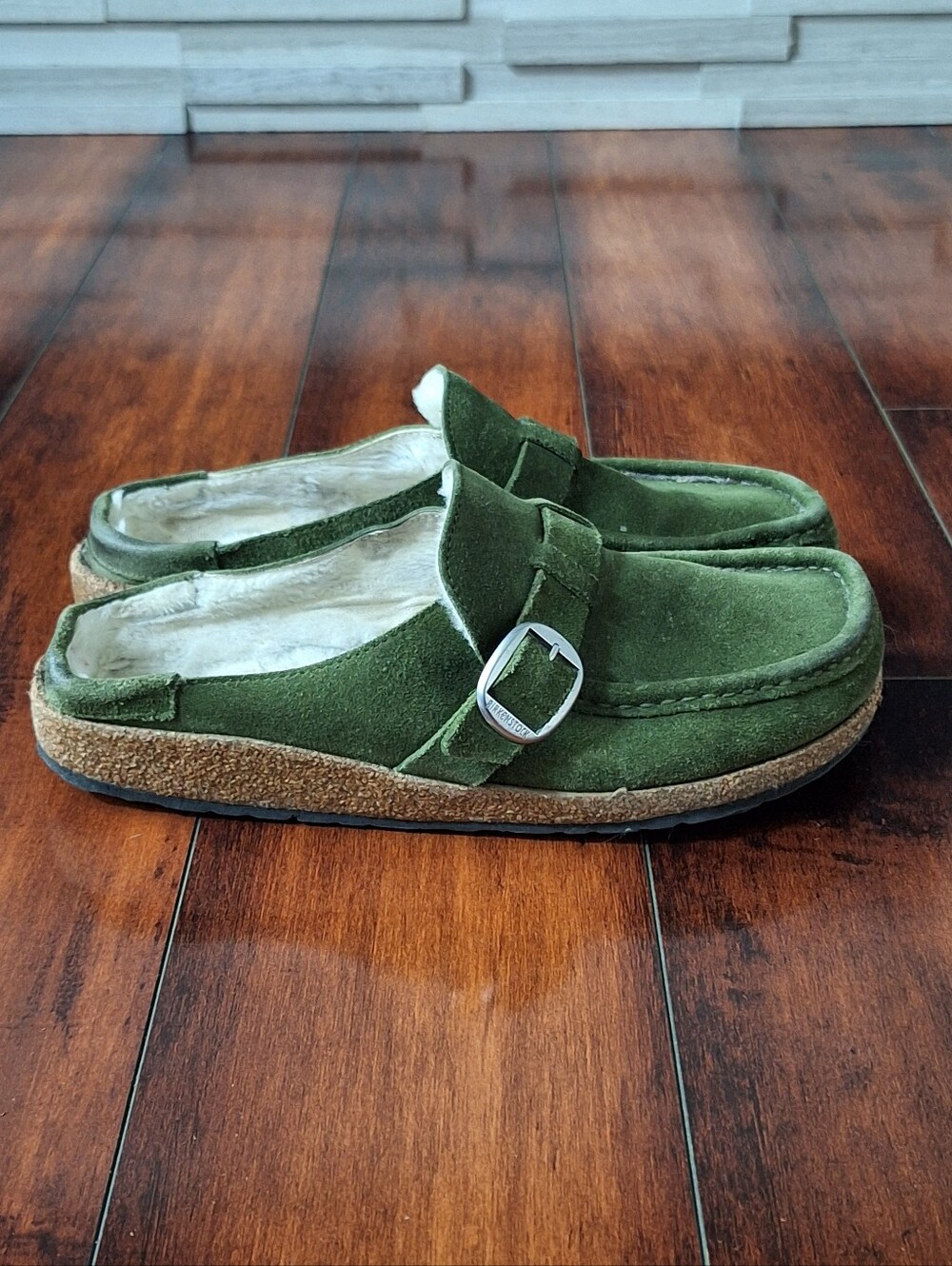 Birkenstock Buckley Suede Clogs Green Tea EU 40 US 9-9.5 Mule Shoes - Picture 5 of 7